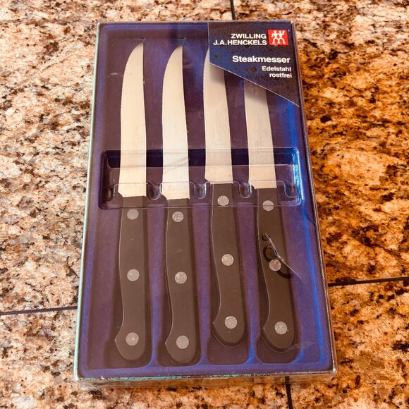 ZWILLING Twin S 4 Piece Steak Knife Set 39188-000 ZWILLING TWIN Gourmet Steak Knives Set of 4